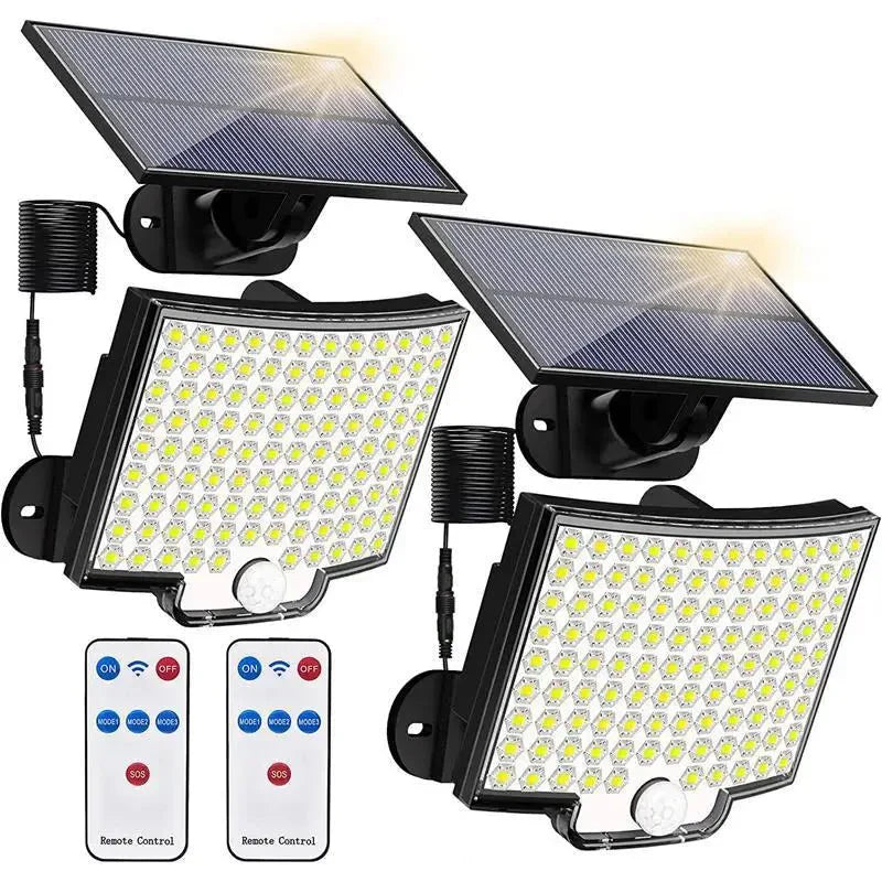 Lâmpada Solar 106 Leds - Sensor de movimento incluso